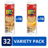 RITZ Peanut Butter and Cheese Sandwich Crackers Variety Pack, Lunch Snacks, 32 Snack Packs (6 Crackers Per Pack)