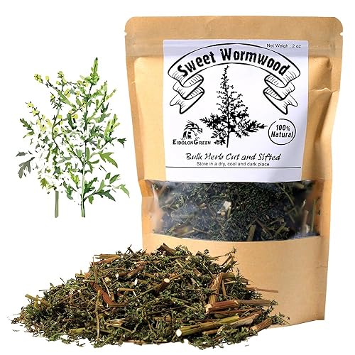 EidolonGreen Artemisia Annua (Sweet Wormwood/Sweet Annie/Qinghao/??/???) Dried Bulk Herbs 2 Oz (60g)