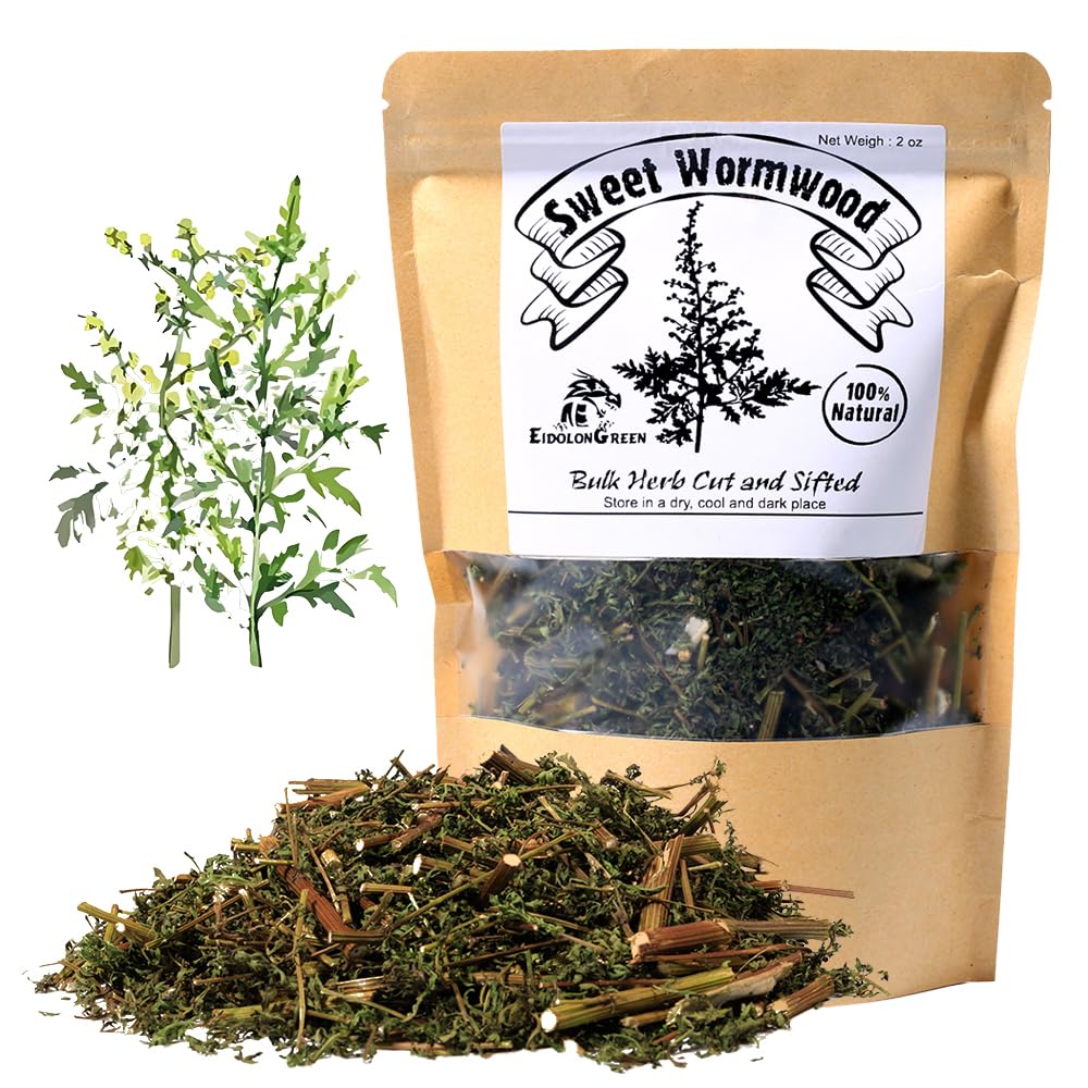 EidolonGreen Artemisia Annua (Sweet Wormwood/Sweet Annie/Qinghao/??/???) Dried Bulk Herbs 2 Oz (60g)