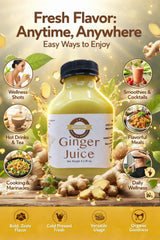 Ginger Juice by Annoor | 8.5 Fl Oz | NFC | Raw, Strong, Concentrate and No pulp. Use for Spicy, Zesty & warming kick, Soothing & refreshing ginger