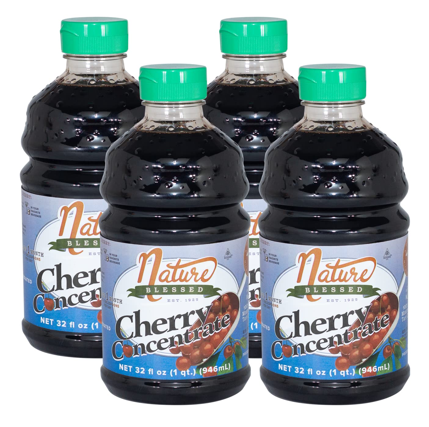 Nature Blessed 100% Pure Tart Cherry Concentrate, 4 Quarts