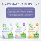 Aiya Matcha+ Focus™ - Peach Flavored Matcha Drink Mix with L-Theanine - 220mg L-Theanine - Natural Focus Booster - Premium Japanese Matcha Green Tea