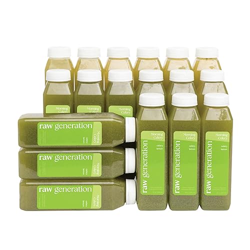 Raw Generation 100% Raw Celery Juice - Improves Acid Reflux and Gut Health | Single Ingredient | Never From Concentrate (18 Bottles)