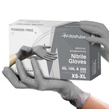 FifthPulse Cool Gray Nitrile Disposable Gloves X Large, 100 Count - Latex Free food Safe Cleaning and Cooking Gloves X Large, Surgical Grade Medical