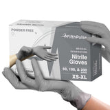 FifthPulse Cool Gray Nitrile Disposable Gloves X Large, 100 Count - Latex Free food Safe Cleaning and Cooking Gloves X Large, Surgical Grade Medical