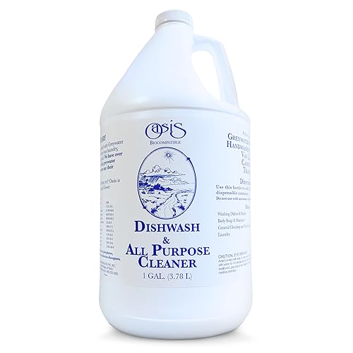 Oasis Biocompatible Dish Soap Liquid & All Purpose Cleaner - Reuse Greywater for Plants - Clean, Safe, Concentrated, Grey Water Friendly, Sodium-Free