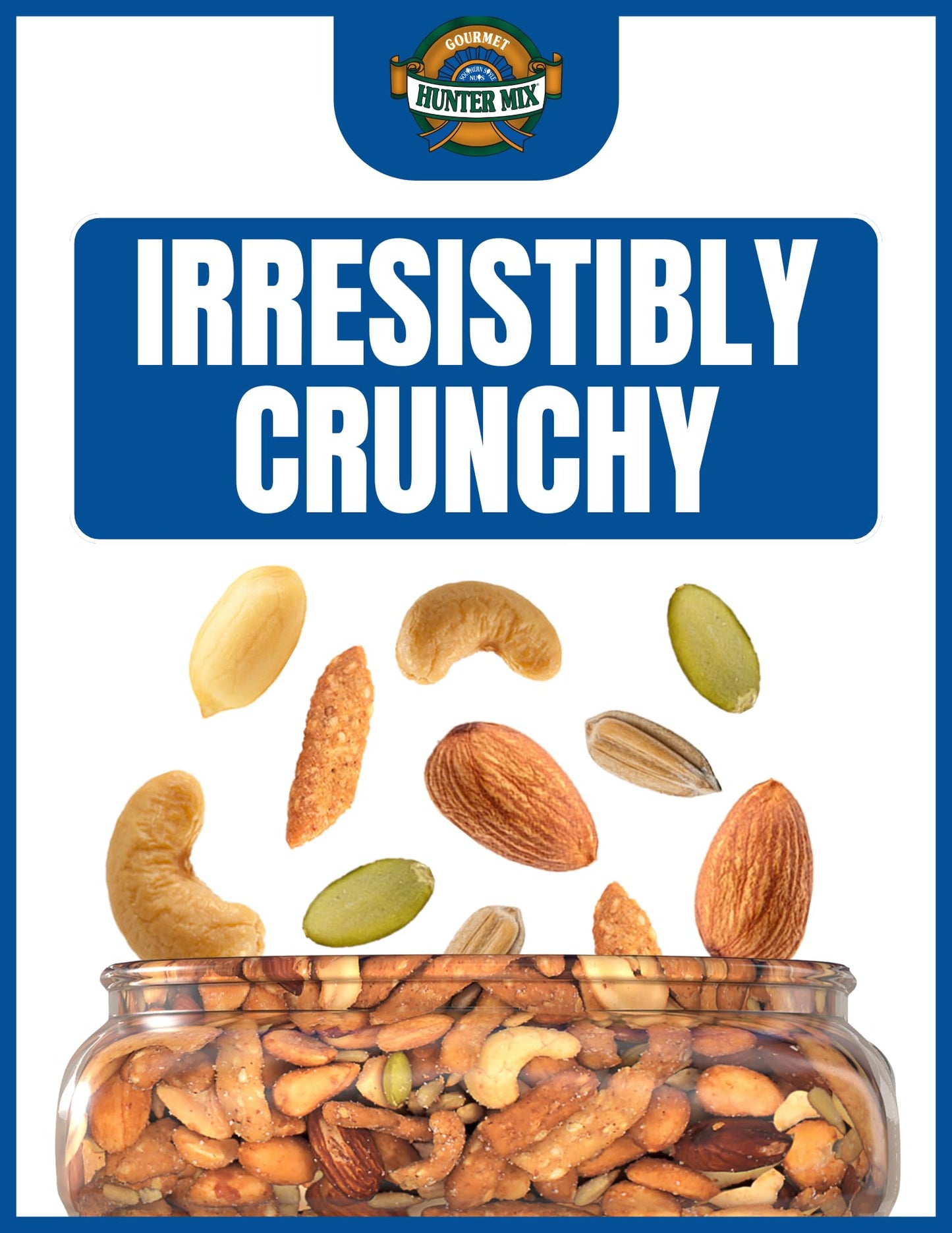 Southern Style Nuts Honey Roasted Hunter Bulk Trail Mix, 23 oz (Pack of 1), Honey Roasted Sesame Sticks & Peanuts, Sunflower Kernels, Almonds, Cashews