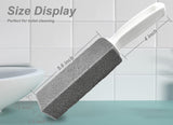Comfun Pumice Stone Toilet Brush for Cleaning Toilet Bowl with Handle, Pumice Stick Pumice Scouring Pad for Cleaning, 4 Pack