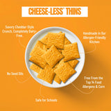 Every Body Eat Snack Cracker Thins, Cheese-Less - Gluten Free, Vegan, Dairy Free, and Seed Oil Free, 4oz