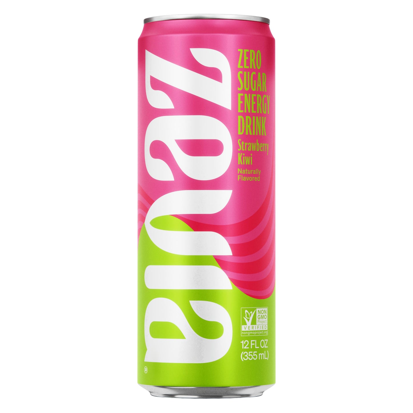 Zevia Zero Calorie Energy Drink, Strawberry Kiwi, 12 Ounce Can