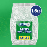 Wint O Green Hard Candy - Individually Wrapped, 1.5 Lb Bulk Bag, Refreshing Breath Mints & Classic White Candy, for Office Desk, Reception, Parties