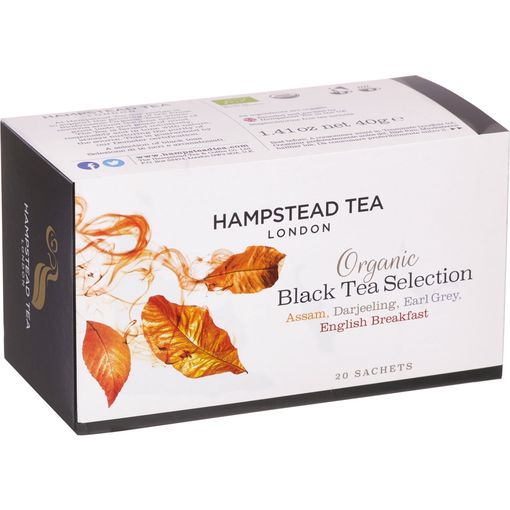 Biodynamic Organic Black Tea Selection Teabags by Hampstead Tea
