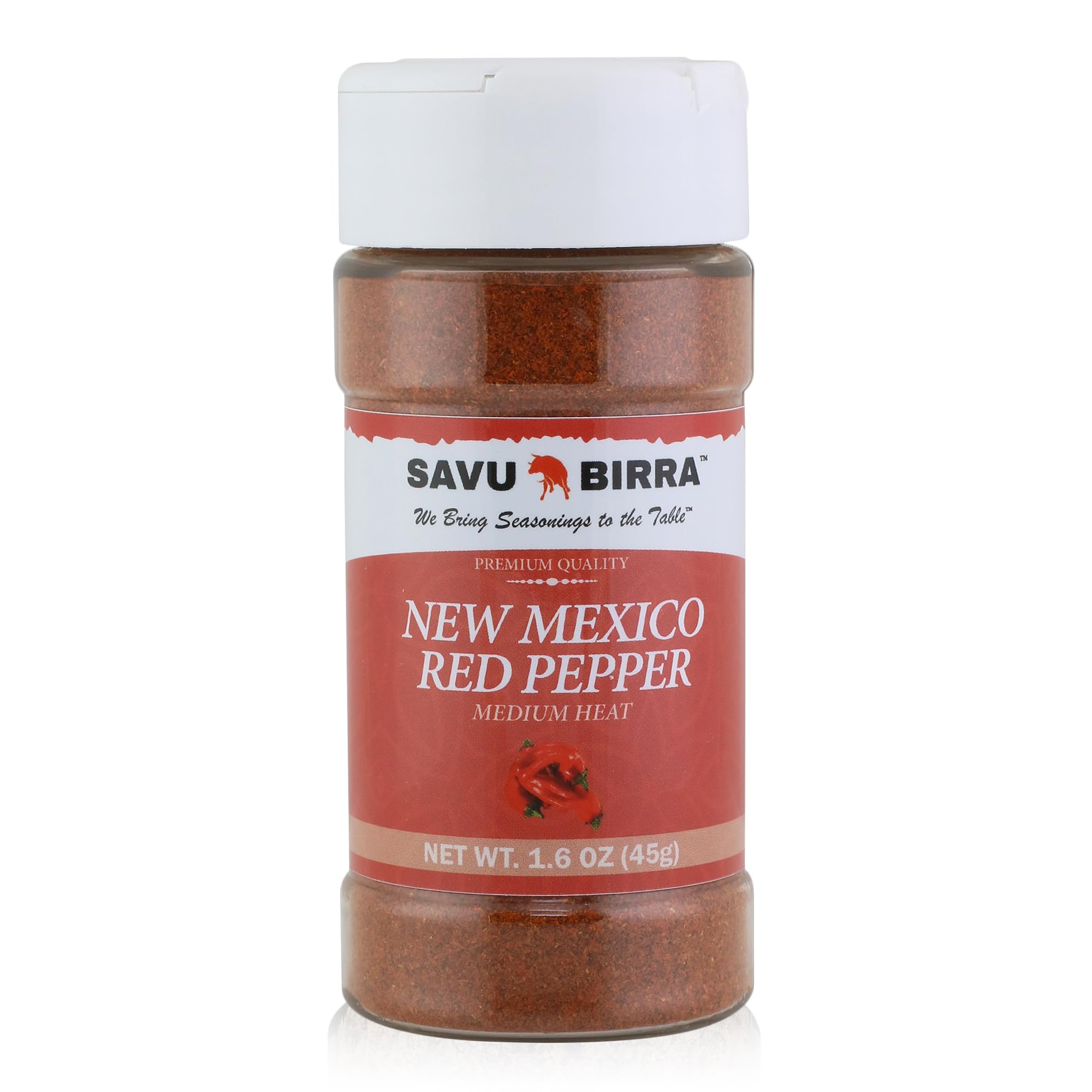 Savu Birra Gourmet Chile Pepper 4 Pack, De Arbol, Serrano, New Mexico Red & Guajillo Chile Pepper Powder