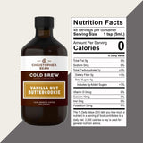 Christopher Bean Hand Crafted Vanilla Nut Butter Cookie Flavored Coffee - Unsweetened Cold Brew & Iced Instant Coffee Distillate Liquid Java - Butter
