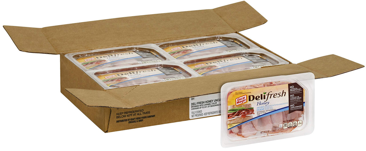 Oscar Mayer Deli Fresh Meat Shaved Honey Ham, 9 Ounce -- 8 per case.