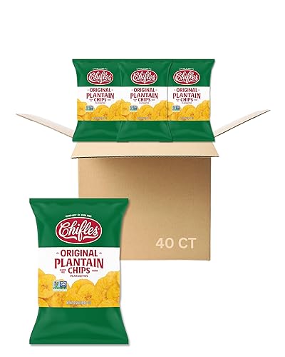 CHIFLES ORIGINAL PLANTAIN CHIPS, 0.65 Ounce (Pack of 40)