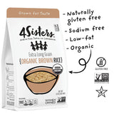 4Sisters - Organic Long Grain Brown Rice - Grown in USA - Sustainably Grown - Women Owned - Farm to Table - 2lb