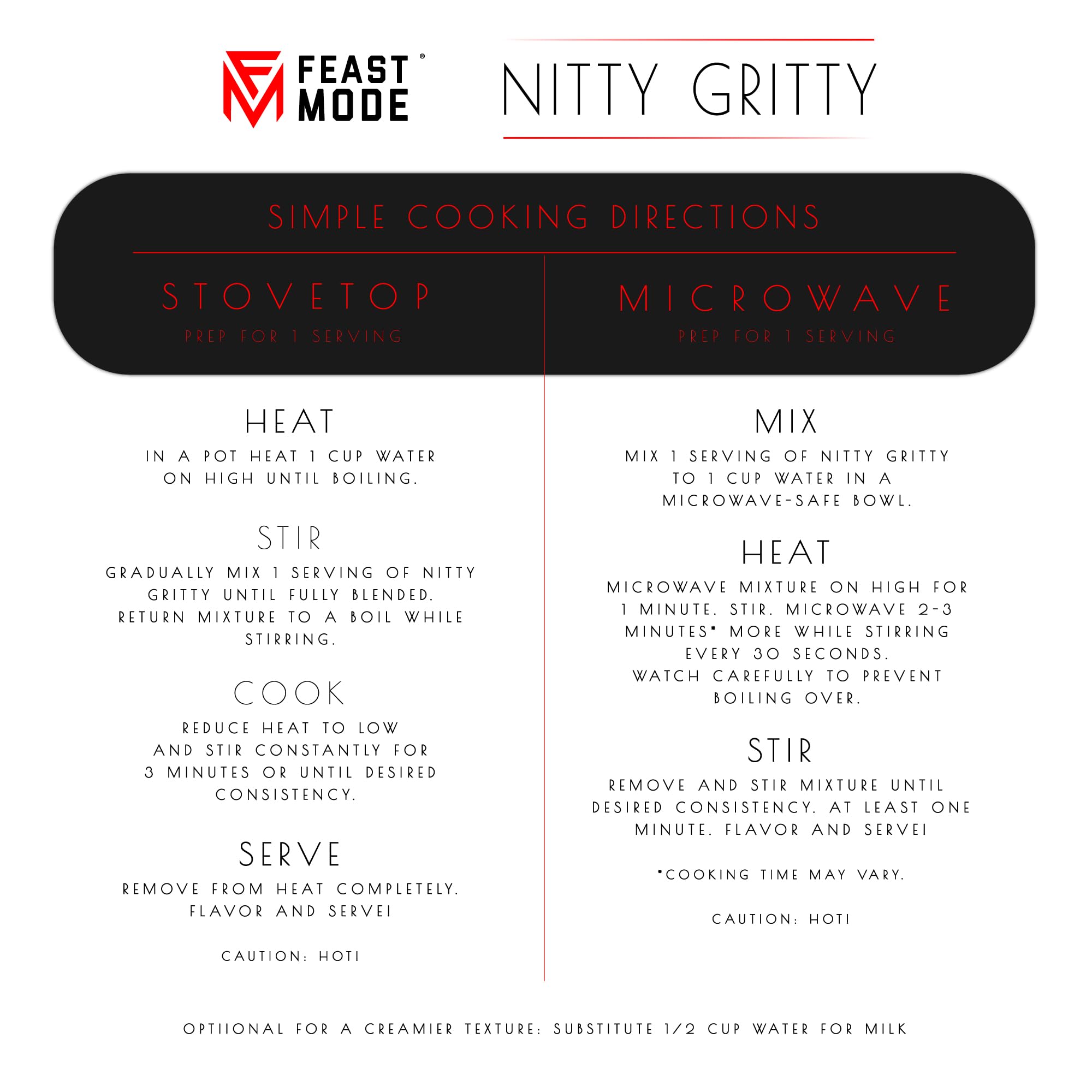 Nitty Gritty Creamed Rice Cereal by Feast Mode Flavors | Thicc Style | 3 Pound Bag | 30 servings count | Unflavored granulated white rice | Clean