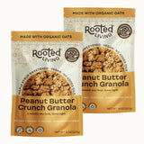 Rooted Living Peanut Butter Crunch Granola, 8 Oz, Organic Rolled Oats and Sweetened with Maple Syrup, Healthy Vegan Snack, Topping, or Breakfast