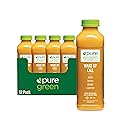 Pure Green Cold Pressed Juice - Wake Up Call - Fresh Functional Blend with Apple, Ginger, Lemon, Cayenne - Natural, Gluten Free, Non-GMO, No