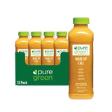 Pure Green Cold Pressed Juice - Wake Up Call - Fresh Functional Blend with Apple, Ginger, Lemon, Cayenne - Natural, Gluten Free, Non-GMO, No