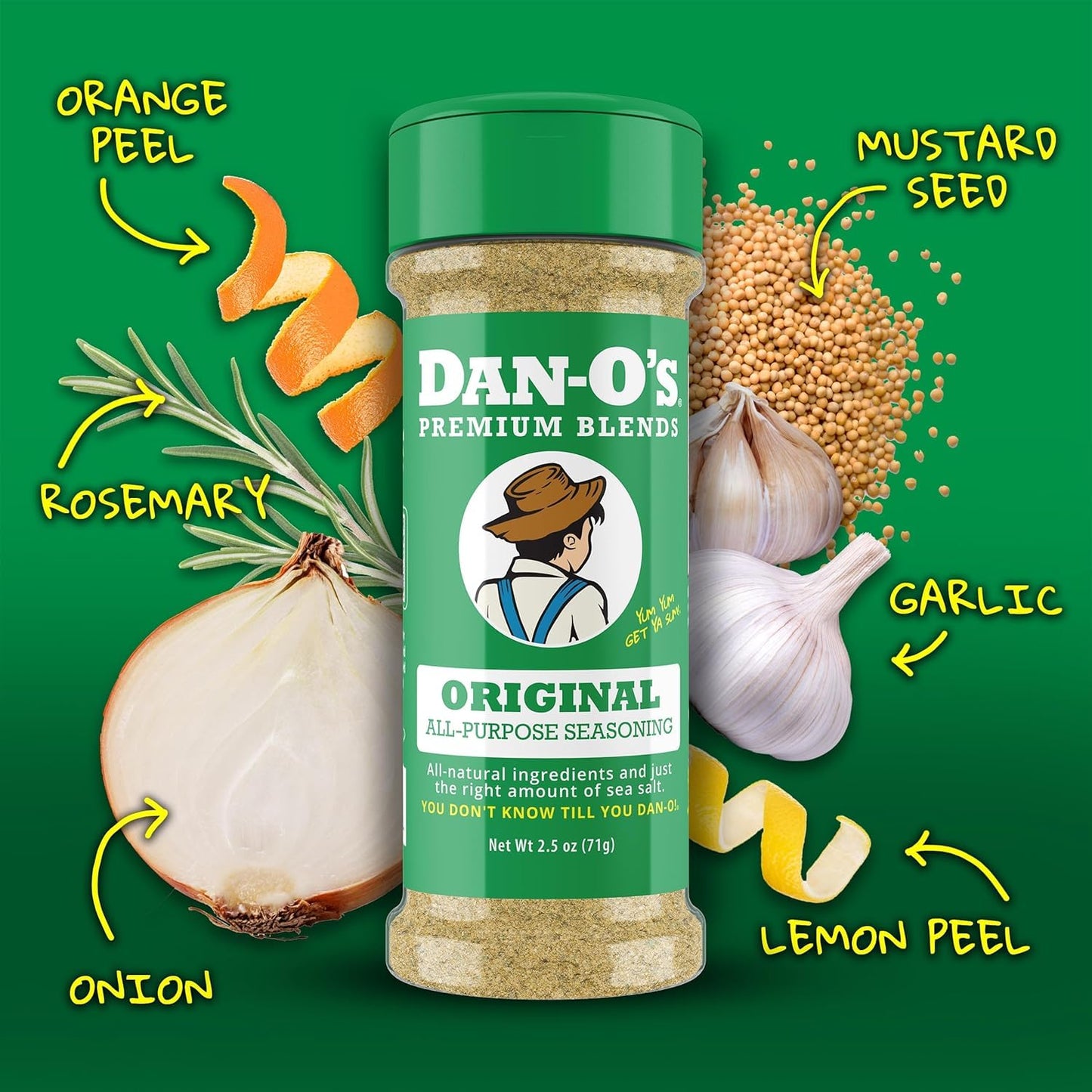 Dan-O’s All Star Seasoning Variety Pack - 5 Bottle Set - Original, Cheesoning, Preem-O, Cajun & Tac-O - All Purpose Spice Blends for Meat, Seafood
