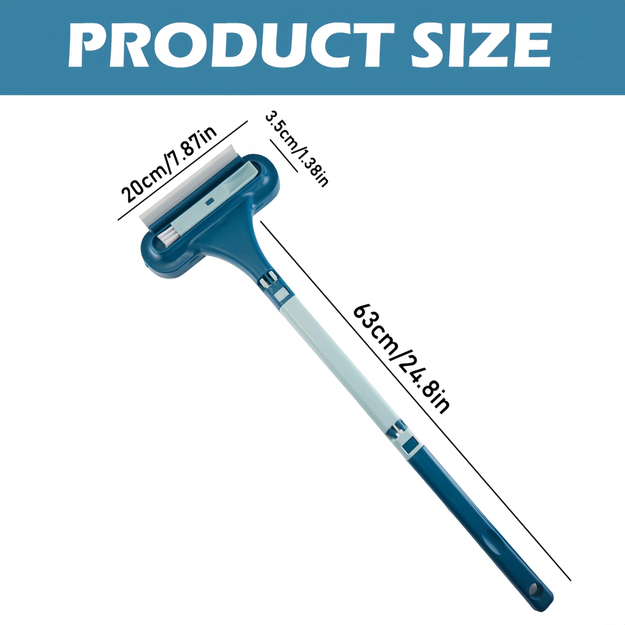 2-in-1 Multi-Purpose Cleaning Brush, Window Screen Cleaner Tool with Squeegee, Mesh Screen Cleaner, Cleaner Tool for Window, Door, Porch Screens (2PCS