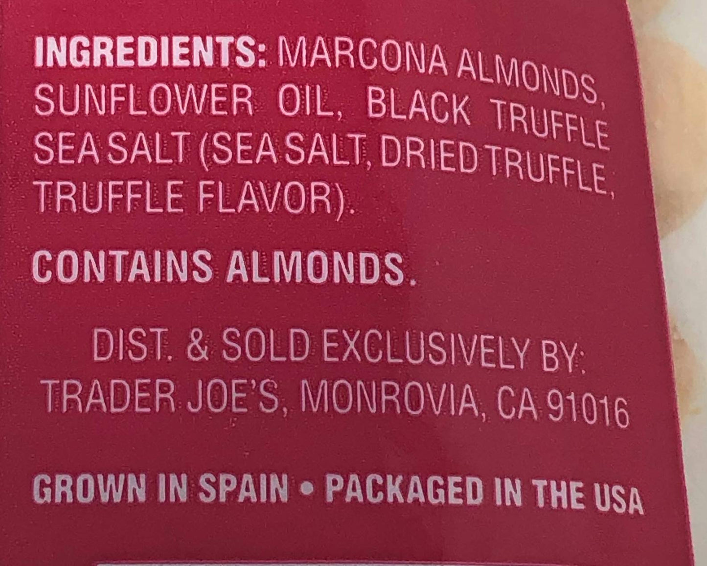 Trader Joes Nuts Roasted & Salted Truffle Marcona Almonds - Pack of 3 Bags - 6 oz per Bag