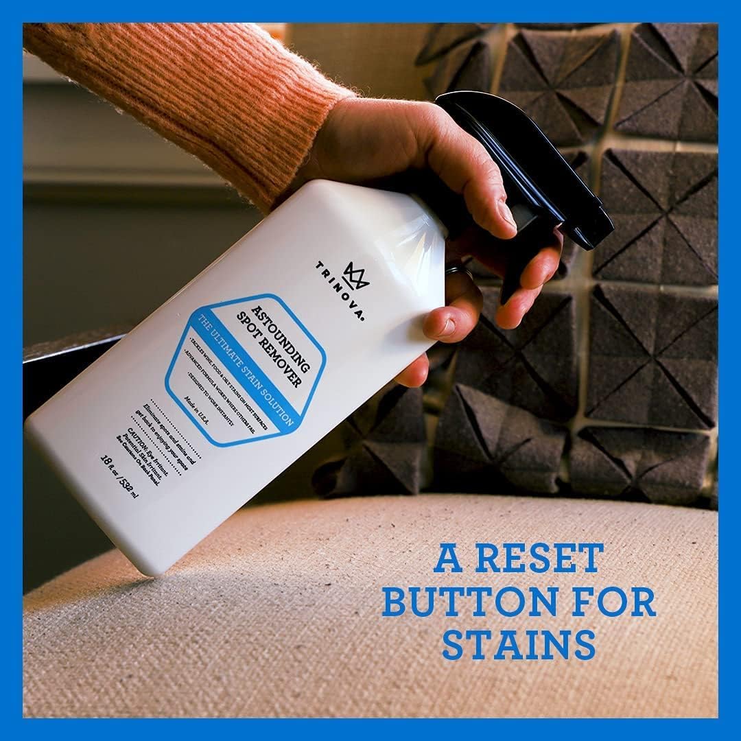 TriNova Astounding Spot Remover - Spot Cleaner for Carpet and Upholstery, Cleans Stains on Couch, Sofa, Fabric & More Removes Red Wine & Coffee Stains