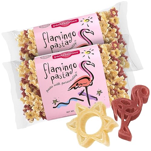 Pastabilities Fun Shaped Pasta for Kids - Flamingo Pasta - Sunshine and Flamingo Animal Theme, Non-GMO Natural Wheat Pasta, All-Natural, Kosher