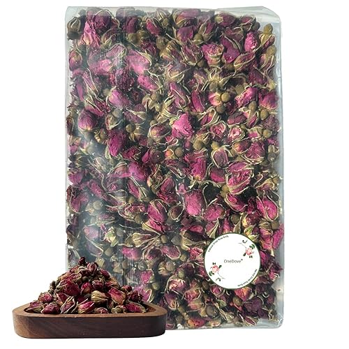 OneDove Dried Rose Petals and Rose Buds -1 Pound Food grade - Use in Tea, Baking, Making Water, essential oil, Wedding Confetti