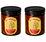 Bowlcut All Natural, Gluten Free, Vegan, Made in USA Chili Crisp, Chili Oil with Chili Flakes & Hot Sauce Alternative for Eggs, Pasta, Dumplings