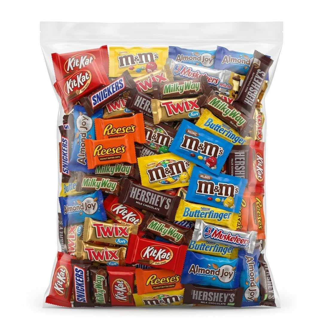 Ultimate Chocolate Lovers Bulk Candy Mix - Assorted Mini Bars - Perfect for Snack Bowls, Events & Everyday Treats (4 Pounds)