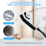 ZFFKZ 3 Pcs Crevice Cleaning Brush, 23cm Toilet Brush - Non-Slip Grip, All-Surface Safe (Tile, Glass, Car) - Bathroom Cleaning Supplies for Toilet