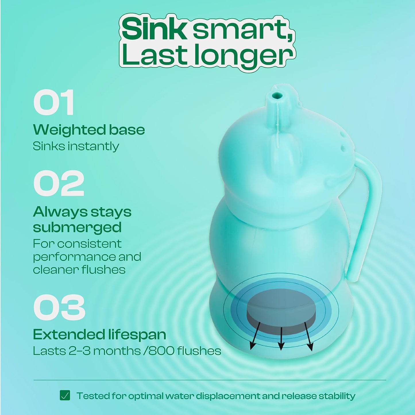 PurityNest Toilet Bowl Cleaners, Automatic Long-Lasting Tank Cleaner Bottles with Light Fresh Scent, Easy to Use for Home & Office Cleaning, Blue
