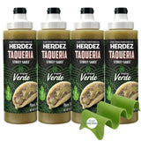 Herdez Taqueria Street Salsa Verde 9 oz Plastic Bottle 4 Pack + 1 Taco Stand by KOOL8SHOP Infinite Deals