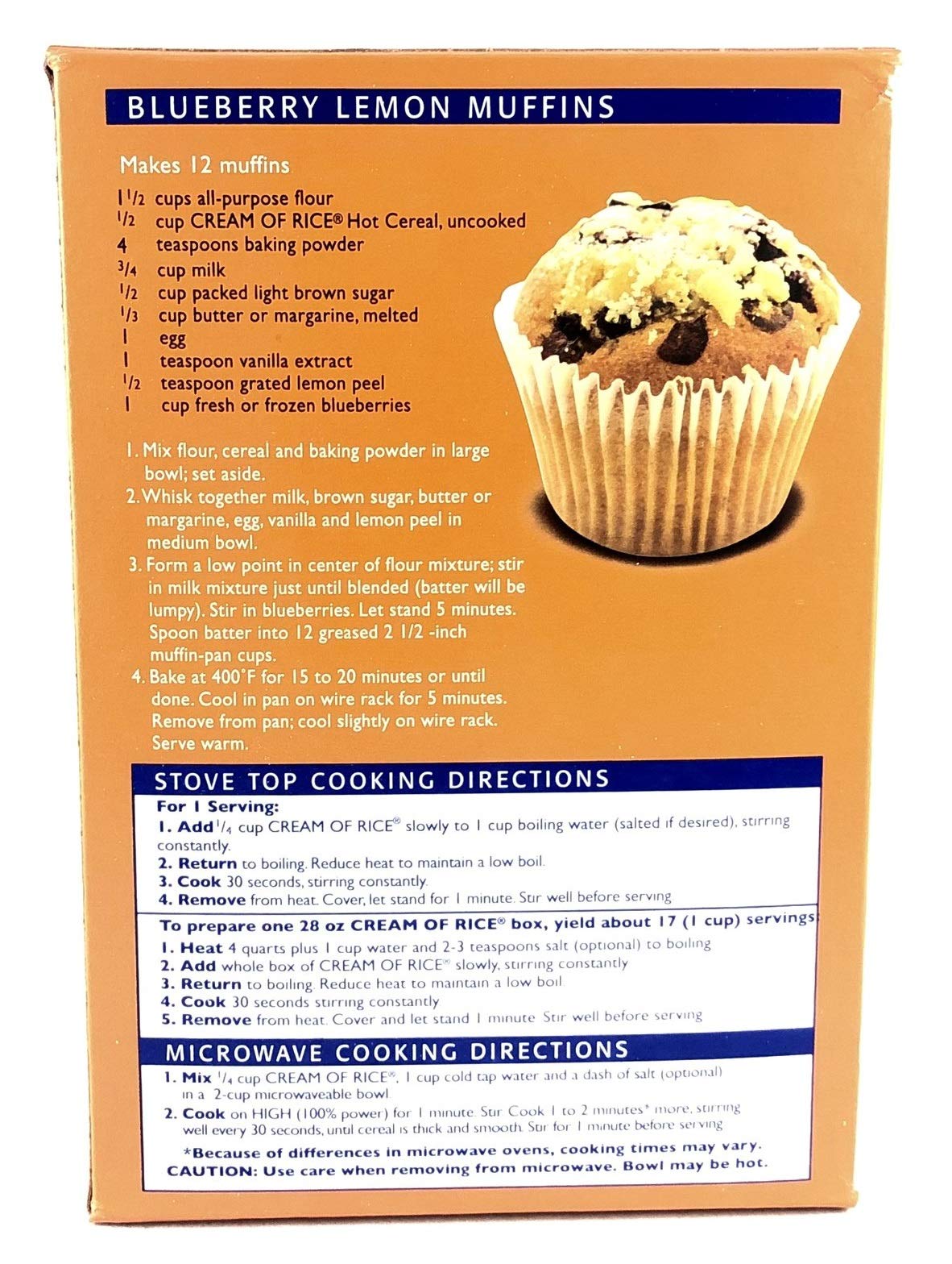 Cream Of Rice Gluten Free Hot Cereal 28 oz 2 Pack
