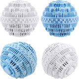 Boao 4 Pieces Laundry Ball, Natural Non Chemical Detergent Laundry Balls for Washing Machine Ultra Laundry Washer and Dryer Washing Ball Bundle(Blue