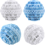 Boao 4 Pieces Laundry Ball, Natural Non Chemical Detergent Laundry Balls for Washing Machine Ultra Laundry Washer and Dryer Washing Ball Bundle(Blue