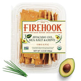 Firehook Avocado Oil, Sea Salt & Chive Crackers - Artisan Baked, Uniquely Crunchy, Made with Organic Ingredients - USDA Organic, Non-GMO, Kosher - 5.5