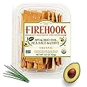 Firehook Avocado Oil, Sea Salt & Chive Crackers - Artisan Baked, Uniquely Crunchy, Made with Organic Ingredients - USDA Organic, Non-GMO, Kosher - 5.5