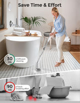 kHelfer Electric Spin Scrubber Kh8, Upgrade Cordless Shower Scrubber 8 Replacement Head, 1.5H Bathroom Scrubber Dual Speed, Shower Cleaning Brush