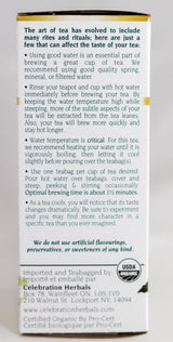 CELEBRATION HERBALS Green Tea Sencha Organic 24 Bag, 0.02 Pound