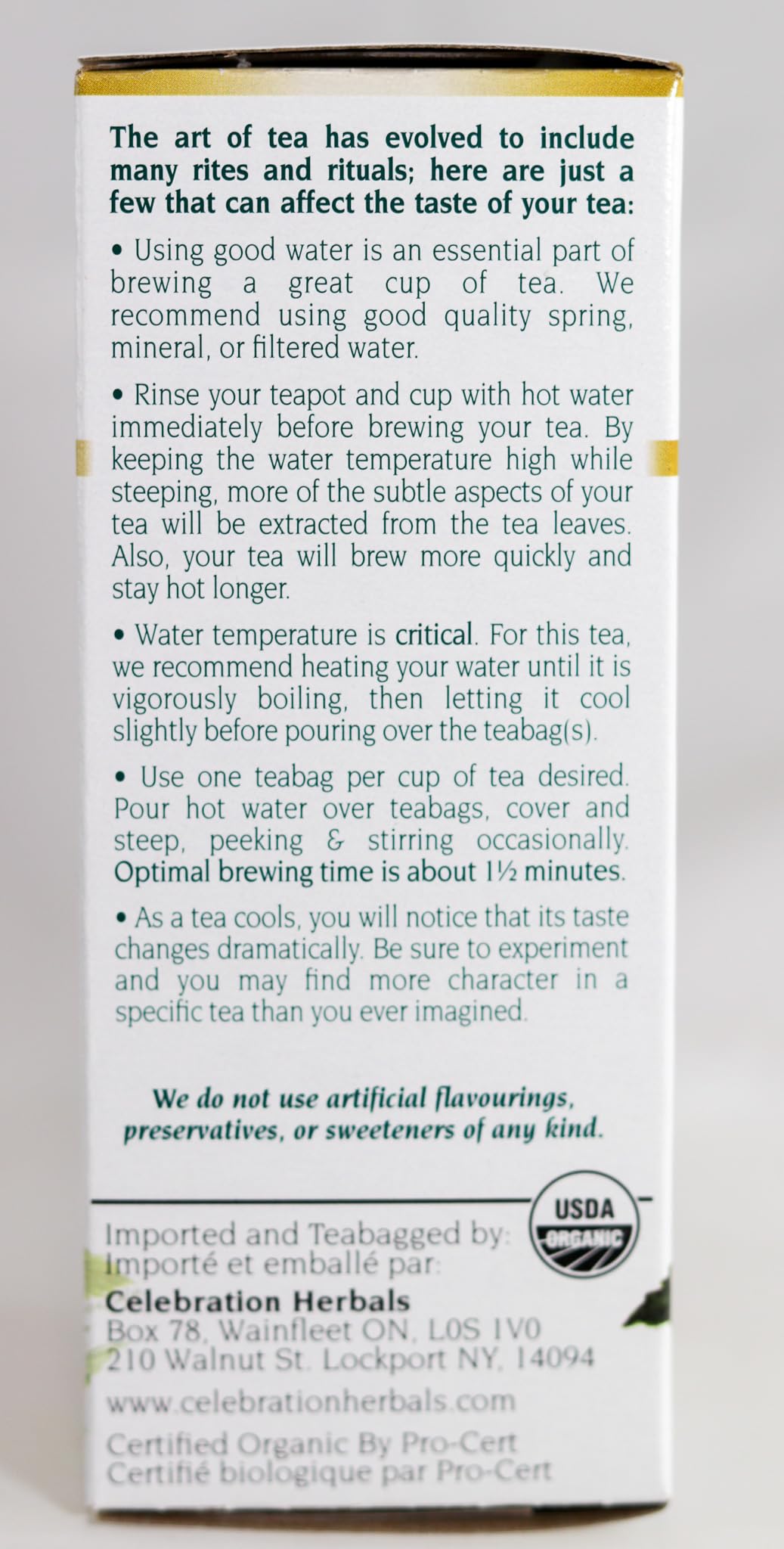 CELEBRATION HERBALS Green Tea Sencha Organic 24 Bag, 0.02 Pound