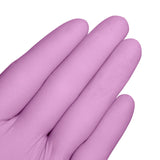GLOVE WORLD Jeannie Pink Nitrile Disposable Gloves - Small, 100/Box - Super Stretch, Tear-Resistant, Latex and Powder Free - Ideal for Food Prep, Arts