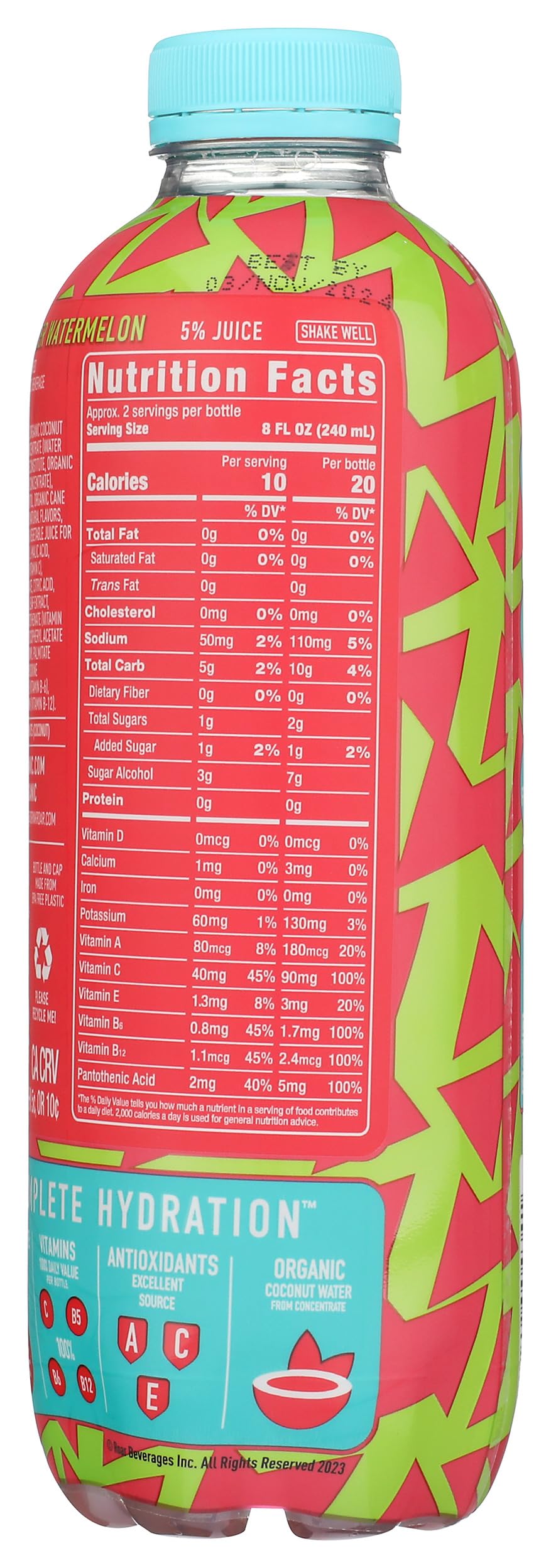 Roar Beverages Cucumber Watermelon Organic, 4.09 oz