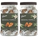 Taras Gourmet Vanilla Caramels | All Natural Candy | Creamy & Individually Wrapped with Real Butter (20 oz, 2 Pack)