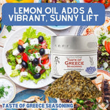 Taste of Greece | Gourmet Seasoning | Authentic Artisanal Spice Blend | Non GMO, All Natural | Handmade in Small Batches in USA | Sustainably Sourced