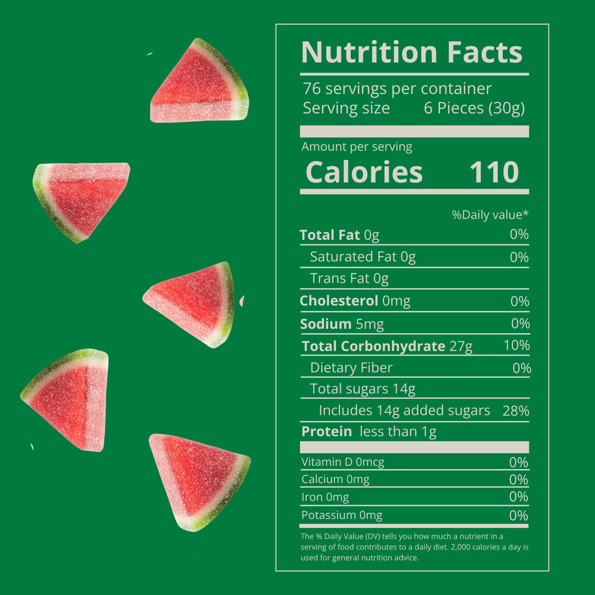 Kervan Candy Bebeto Watermelon Slices - Fruity, Soft, Sweet & Sour Gummy Candy Bulk for Kids, Gift Snacks and Parties - Watermelon Slice Gummies Big
