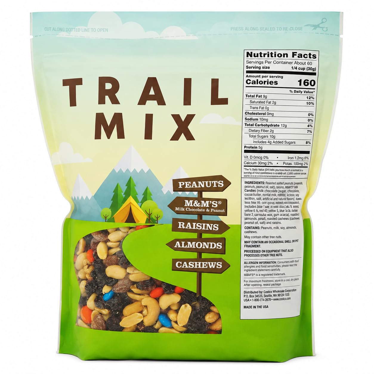 Trail Mix with Chocolate and Peanuts- Mixed Nuts & Assorted Nuts Snack, 4 Pounds Trail Mix Bulk Nut Mix, Healthy Snacks for Adults With Mini Scooply